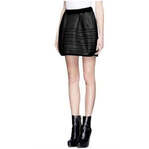 Maje Jupe Boule Matiere Black Mini Skirt With Pockets, size M (2) NWOT
